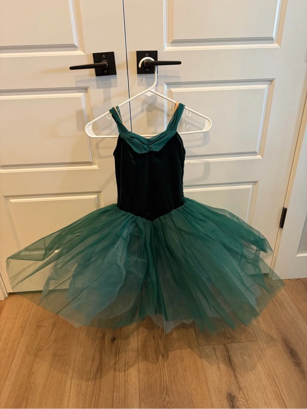Weissman Dark Green Velvet & Tulle Dance Costume